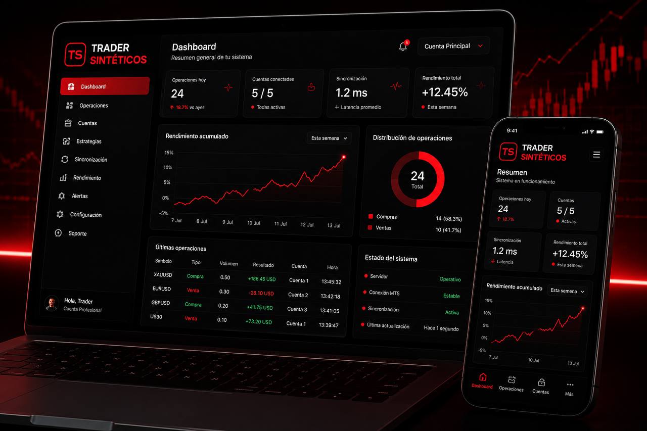 Panel profesional TRADER SINTÉTICOS